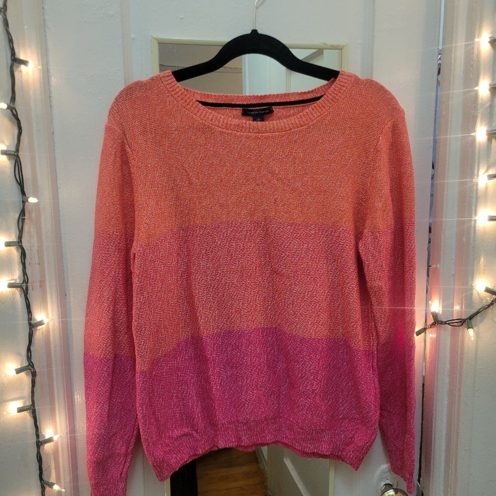 Vintage Tommy Hilfiger Women's Colorblock Sweater‎ NWOT XL Academia Preppy